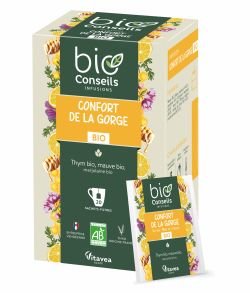 Infusion Confort de la gorge BIO, 20 sachets